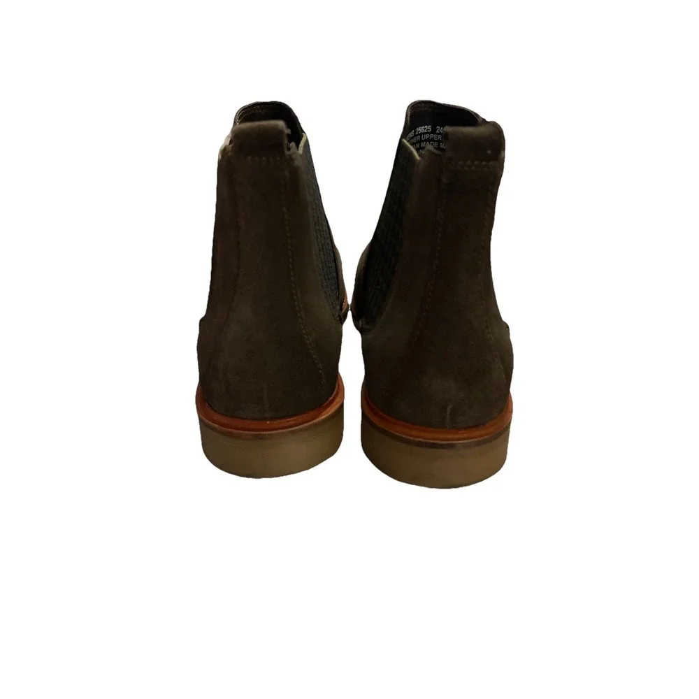 Stacy Adams‎ Gabriel Men's Sz 9 M Plain Toe Chelsea Boot Brown Suede 25625-245